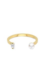 Delfina Delettrez Anello Dots in oro giallo 18kt con perla e diamanti