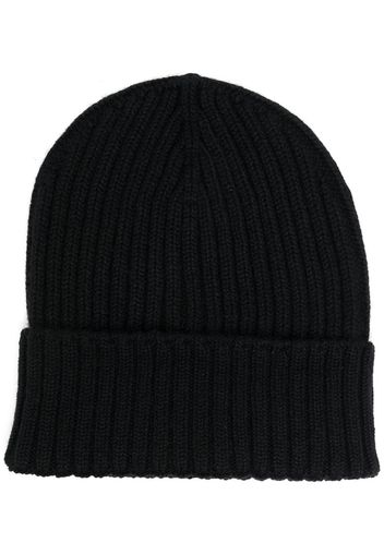 ribbed-knit cashmere beanie