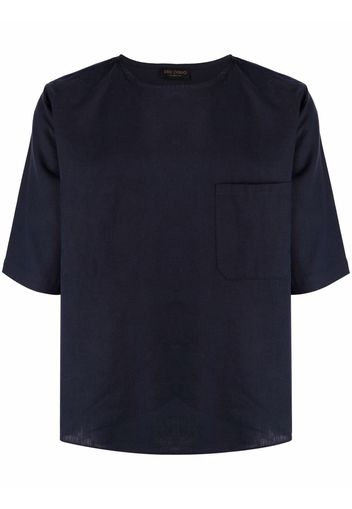 Dell'oglio short-sleeve linen T-shirt - Blu