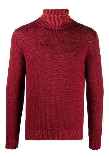 Dell'oglio roll-neck rib-trimmed jumper - Rosso