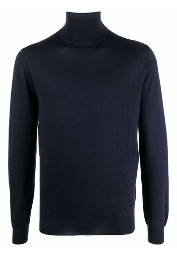 Dell'oglio fine knit roll neck jumper - Blu