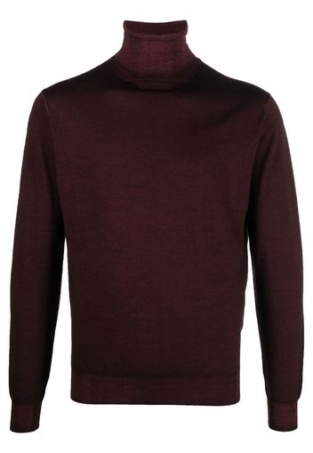 Dell'oglio roll-neck merino wool jumper - Rosso