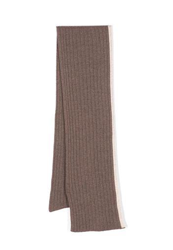 Dell'oglio ribbed knit scarf - Marrone