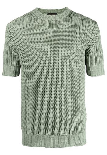 Dell'oglio short-sleeve chunky-knit jumper - Verde