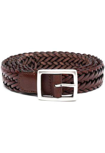 Dell'oglio woven leather belt - Marrone