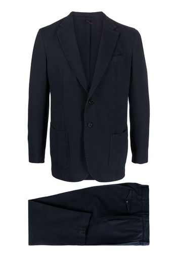 Dell'oglio single-breasted cotton-linen suit - Blu