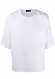 Dell'oglio short-sleeve linen T-shirt - Bianco