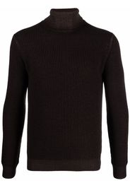 Dell'oglio merino knit roll neck jumper - Marrone