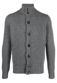 Dell'oglio high-neck ribbed cardigan - Grigio