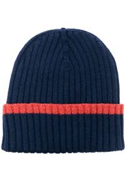 Dell'oglio stripe-trim cashmere beanie - Blu