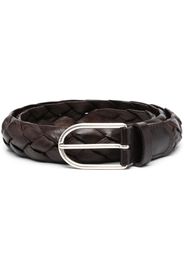 Dell'oglio woven leather belt - Marrone