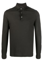 Dell'oglio long-sleeve cotton polo shirt - Verde