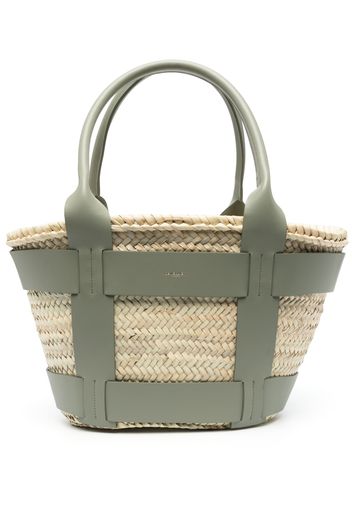 DeMellier The Santorini raffia tote bag - Toni neutri