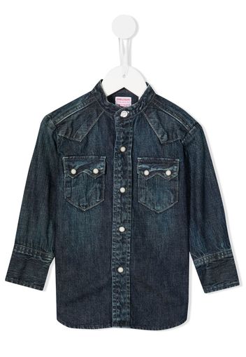 Denim Dungaree Camicia denim a maniche lunghe - Blu