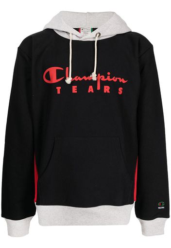 DENIM TEARS logo-print hoodie - Nero