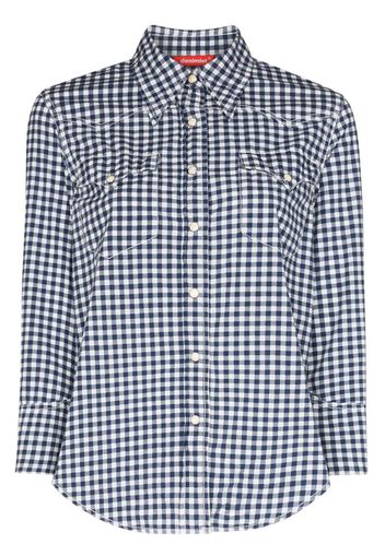 Shrunken Cowboy gingham print cotton shirt