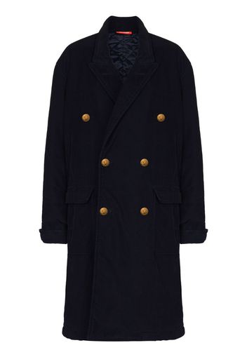 double-breasted buttoned coat