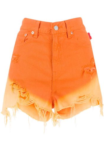 gradient effect denim shorts