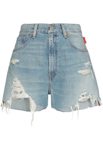 Denimist mid-rise cut-off shorts - Blu