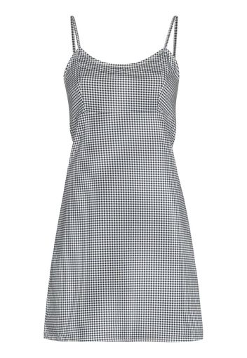 Denimist gingham-check sleeveless minidress - Nero