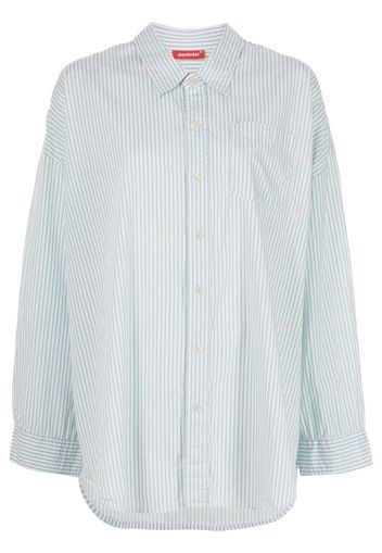 Denimist striped cotton-poplin shirt - Blu