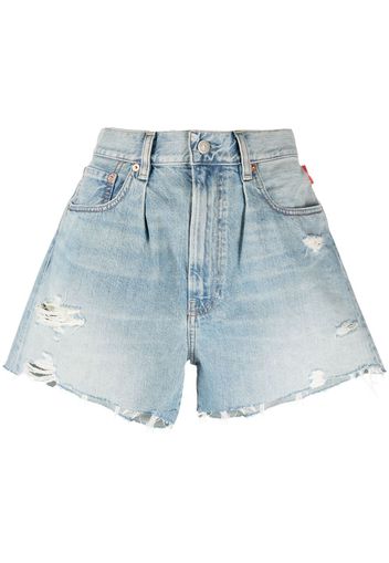 Denimist Shorts denim con effetto vissuto - Blu