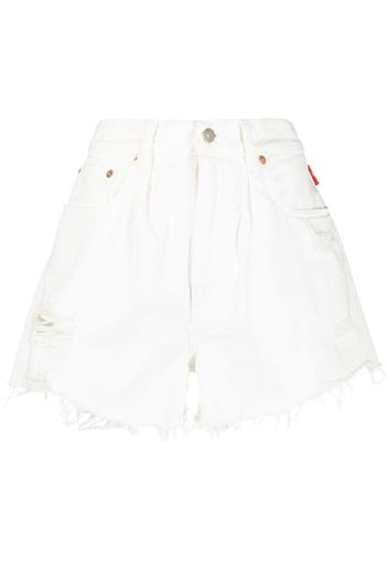 Denimist ripped-detail shorts - Bianco