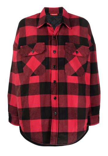 Denimist bold-check chest-pocket shirt - Rosso