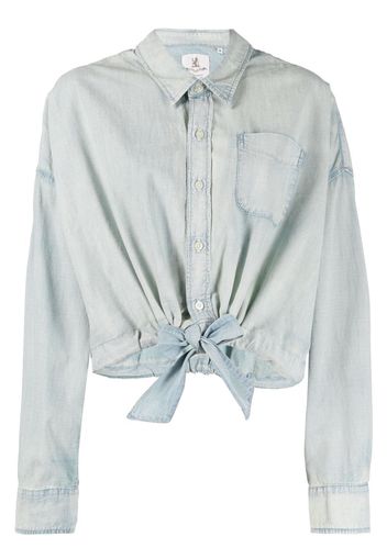 Denimist front-tie denim shirt - Blu