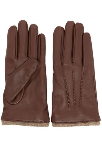 DENTS Loraine shearling-lined gloves - Marrone