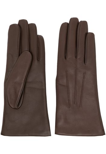 DENTS Maisie leather touch-screen gloves - Marrone