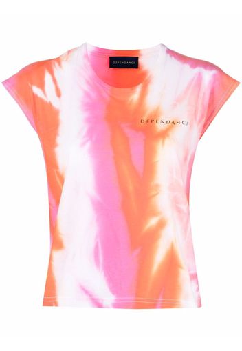 DEPENDANCE tie-dye logo-print T-shirt - Arancione