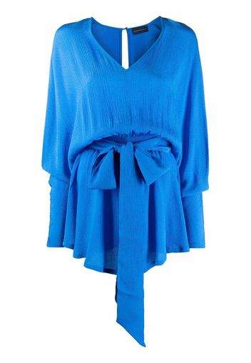 DEPENDANCE draped V-neck playsuit - Blu