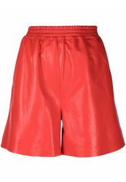 Desa 1972 elasticated leather shorts - Rosso