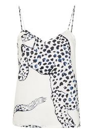 Desmond & Dempsey The Jaguar-print pyjama top - Bianco