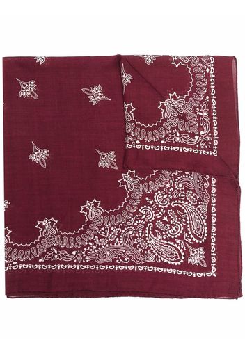 Destin paisley-print scarf - Rosso