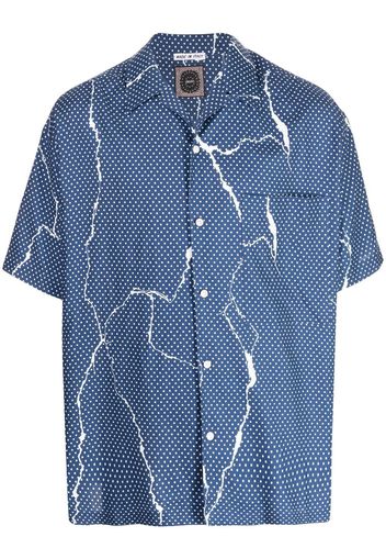 Destin micro polka-dot print shirt - Blu