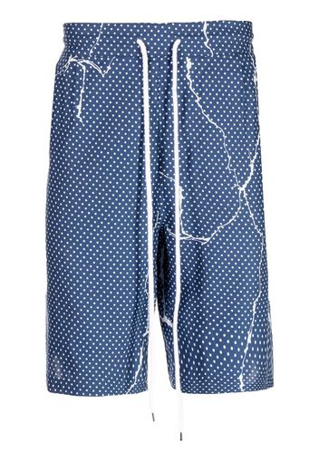 Destin polka-dot pattern print shorts - Blu