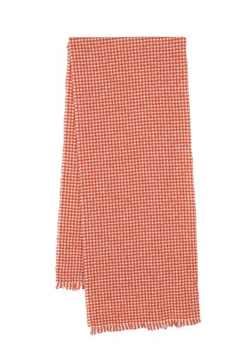 Destin houndstooth-check scarf - Arancione