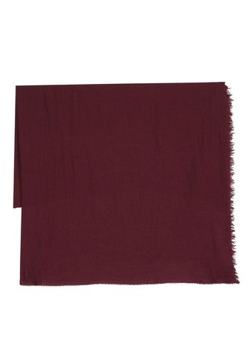 Destin frayed-edge lightweight scarf - Rosso