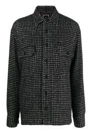 Destin button-up knitted shirt - Nero