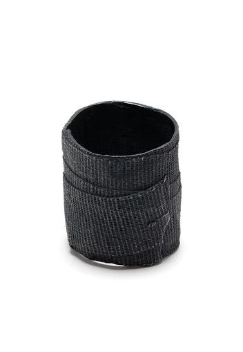 Detaj wide-band sterling silver ring - Nero