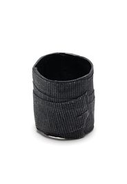 Detaj wide-band sterling silver ring - Nero