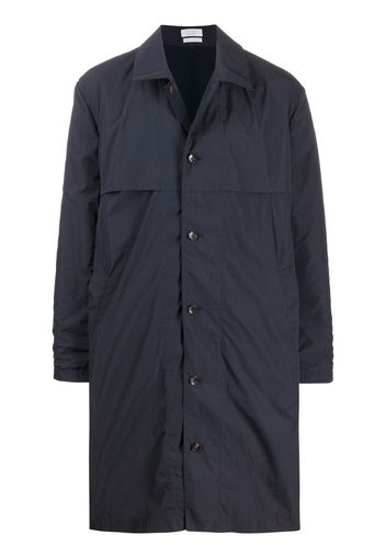 single breasted mid length coat