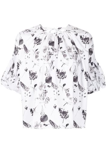 Deveaux Blusa a fiori - Bianco