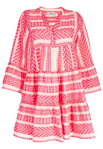 Devotion Ella zigzag-patterned short dress - Rosa