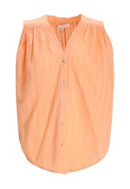 Devotion Blusa smanicata Iris a righe - Arancione