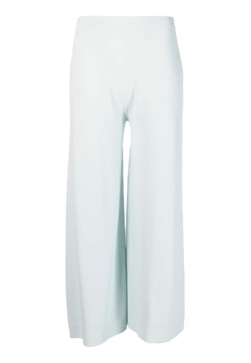 D.Exterior elasticated-waist palazzo pants - Blu