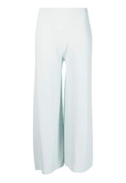 D.Exterior elasticated-waist palazzo pants - Blu