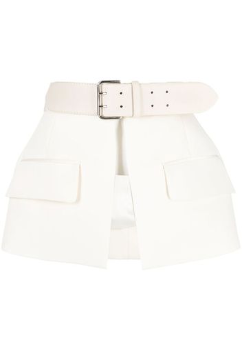 Dice Kayek High-waisted peplum belt skirt - Toni neutri